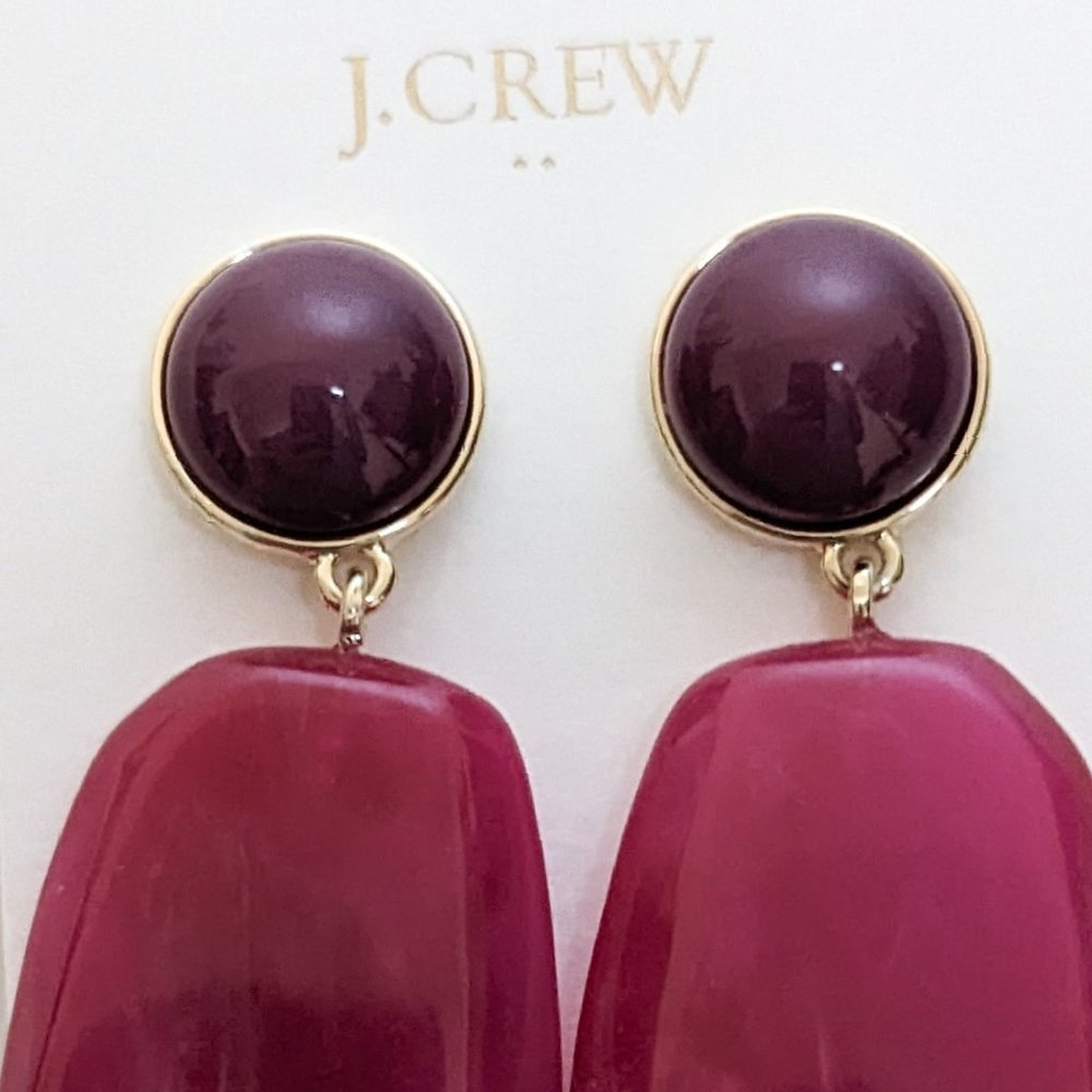 J.Crew Factory Statement Stone Drop Earrings - Picture 4 of 6